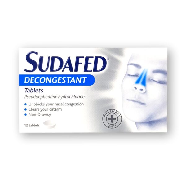 Sudafed Decongestant Tablets 12's