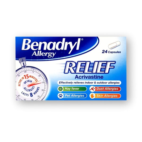 Benadryl Allergy Relief Capsules 24's