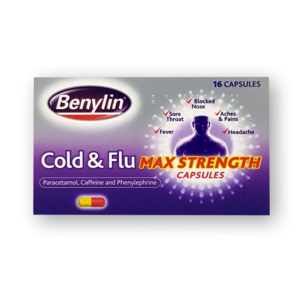 Benylin Cold & Flu Max Strength Capsules 16's