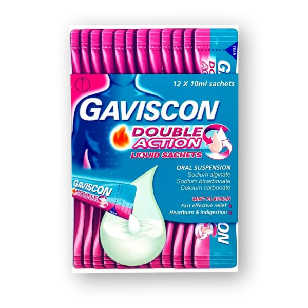 Gaviscon Double Action Liquid Sachets Oral Suspension 12x10ml