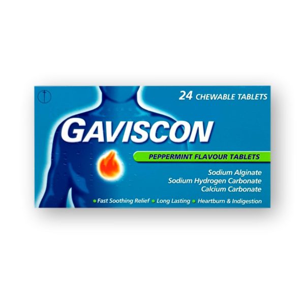 Gaviscon Peppermint Flavour Chewable Tablets 24's