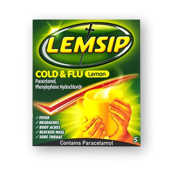 Lemsip Cold & Flu Lemon Sachets 5's