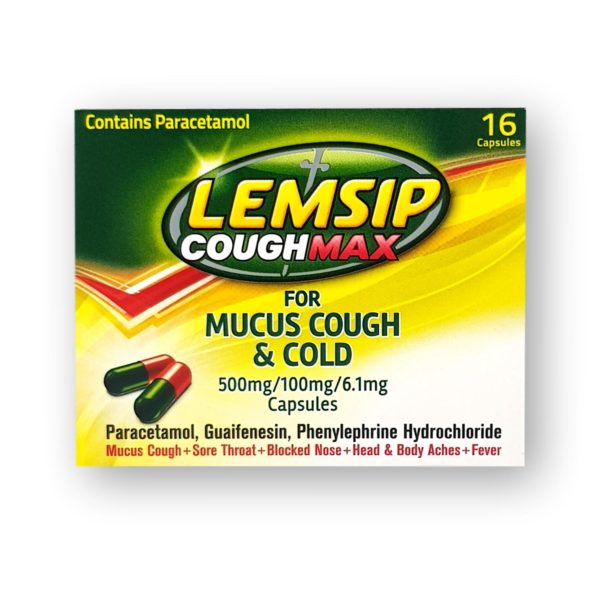Lemsip Cough Max For Mucus Cough & Cold Capsules 16's
