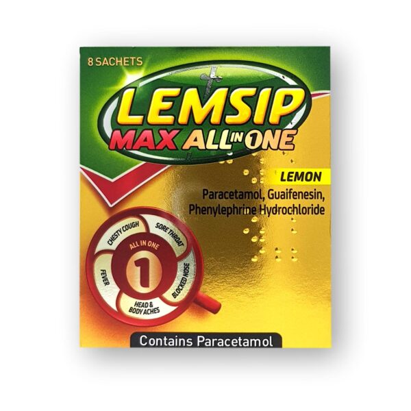 Lemsip Max All In One Lemon Sachets 8's
