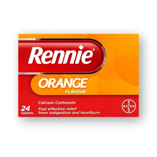 Rennie Orange Flavour Chewable Tablets 24's