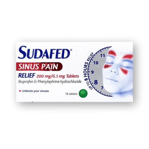 Sudafed Sinus Pain Relief Tablets 16's
