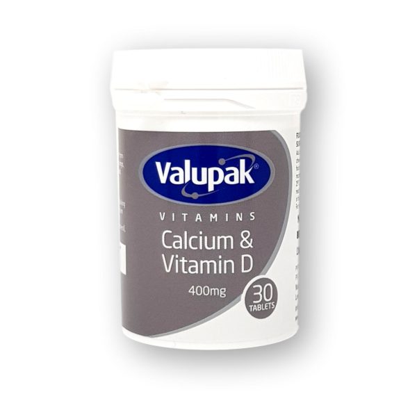 Valupak Calcium & Vitamin D 400mg/2.5mcg Tablets 30's