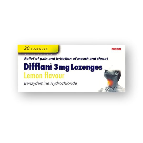 Difflam 3mg Lozenges Lemon 20's