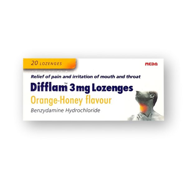 Difflam 3mg Lozenges Orange-Honey 20's