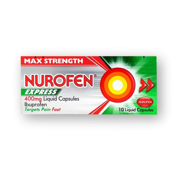 Nurofen Express Max Strength 400mg Liquid Capsules 10's