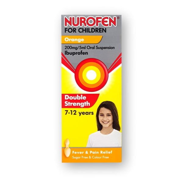 Nurofen For Children Orange 200mg/5ml Oral Suspension 7-12 Years Double Strength 100ml