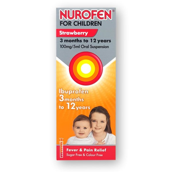 Nurofen For Children Strawberry 100mg/5ml Oral Suspension 200ml