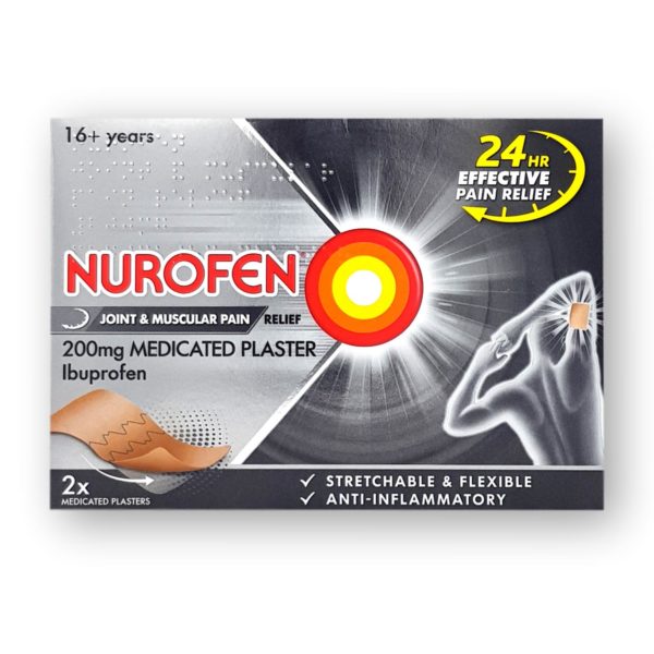 Nurofen Joint & Muscular Pain Relief 200mg Medicated Plaster 2's