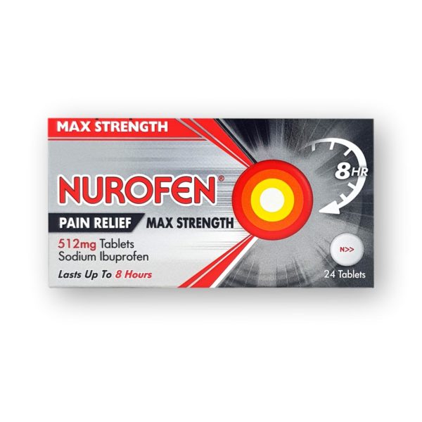 Nurofen Max Strength Joint & Back Pain Relief 512mg Tablets 24's