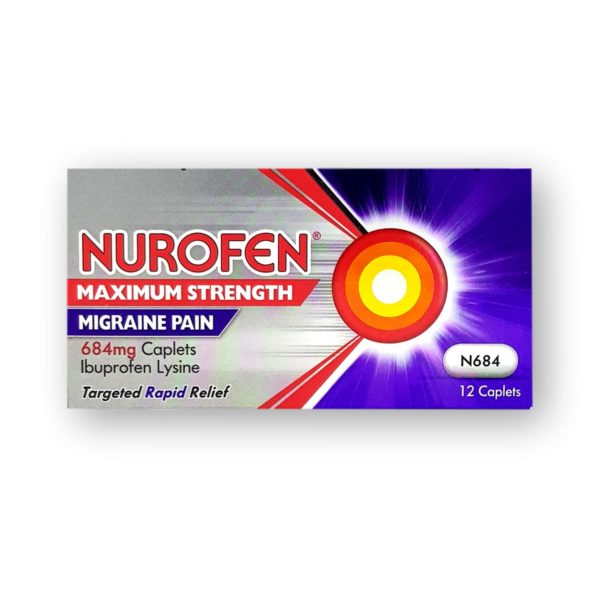 Nurofen Maximum Strength Migraine Pain 684mg Caplets 12's