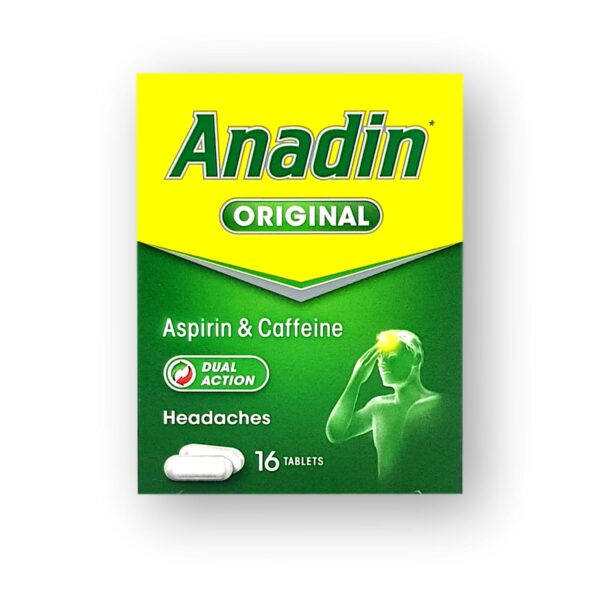 Anadin Original Aspirin & Caffeine Dual Action Tablets 16's