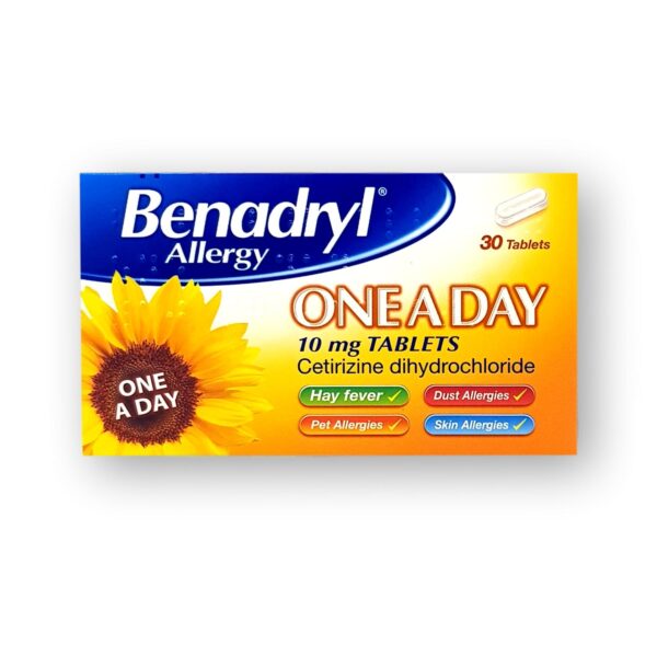 Benadryl Allergy One A Day 10mg Tablets 30's