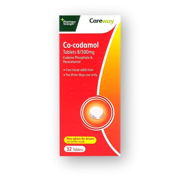Co-codamol 8mg/500mg Tablets 32's (Brand May Vary)