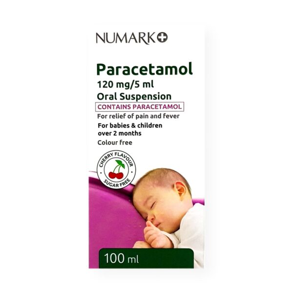 Numark Paracetamol 120mg/5ml Oral Suspension Sugar Free 100ml