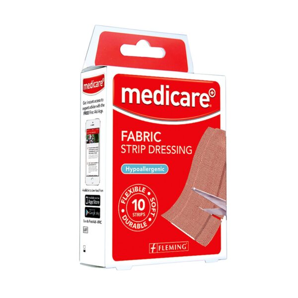 Medicare Fabric Strips Dressings 6cmx1m 10's