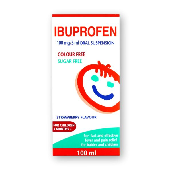 Pinewood Ibuprofen 100mg/5ml Oral Suspension Sugar Free 100ml