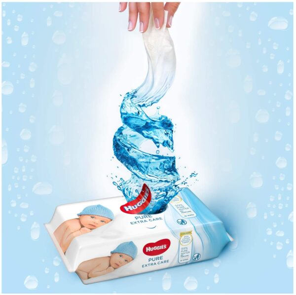 Huggies Extra Care Pure Baby Wipes 56's (10 Packs) – Welfare