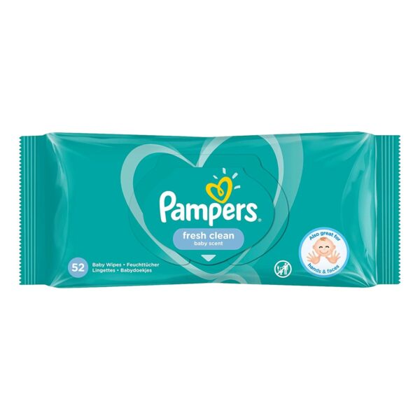 Pampers Fresh Clean Baby Wipes 52's